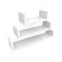 U-shaped wall shelf set 60/45/30 cm., 3 pcs., white