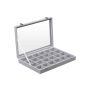 Jewelry box with gray glass lid JBC157G01, gray