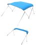 3-panel bimini boat canopy, 600D polyester, aluminum frame, 6' x 54-60", Pacific blue