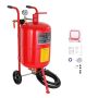 40 L portable sandblaster with ceramic nozzle and pressure gauge