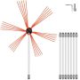 Flexible nylon chimney cleaning kit with brush, 8 m