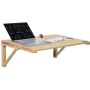Folding wooden table with iron bracket, wall-mounted, 80x60 cm
