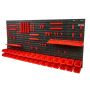 Wall-mounted plastic tool boxes, 30 pcs., black-red