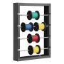 Wire reel stand, 4 adjustable rods, steel wall bracket
