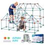Fort building set for children, 180 pcs., with rods and balls, educational toy for 4-8+ years