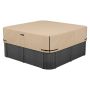 Outdoor hot tub cover, 85x85x20 inches, 600D oxford fabric, brown