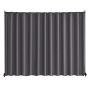 Portable Gray Room Divider with Wheels, Freestanding Privacy Screen