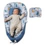 Portable baby bed with cushion and covers, 100% cotton