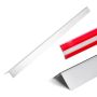 Stainless steel wall corner protector 50x50x1217 mm, 10 pcs., with adhesive tape