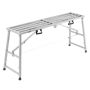 Work platform folding alloy steel ladder, adjustable height, 800 lbs load capacity