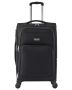 Soft 24-inch suitcase with TSA lock and wheels, black
