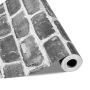 Self-adhesive vinyl wallpaper, 45x10 m, gray bricks, waterproof
