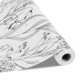 Self-adhesive wallpaper, 45x10 m, white lines, waterproof, decorative