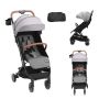 Standard baby stroller, dark gray, with adjustable backrest and footrest