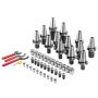 CAT40 ER16/32 collet chuck set, 35 pcs., spring steel, for milling and drilling machines