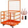 Forklift safety platform, 109x114.3 cm, with wheels
