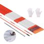 Roadway markers, 20 pcs., 122 cm, fiberglass, reflectors