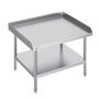 Stainless Steel Commercial Workbench, 30x36x26 Inch, with Sidewalls and Adjustable Height