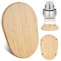 Oval faucet slider 15.7x11.1 cm, natural wood, for kitchen countertop