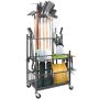Garden tool metal stand 16 slots with wheels