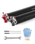 Garage Door Torsion Springs, Pair, 0.207 x 2 x 24 in., Black, 16,000 Cycles, with Winding Rods and Mounting Hardware