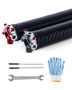 Garage door torsion springs, pair, 0.234x2x28 inch, black, 16000 cycles