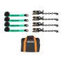 Wheel chock set with tow strap, 4540 kg breaking strength