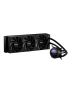 AIO liquid CPU cooler with 3 x 120 mm PWN fans and 2.1" LCD display, black, intel/amd compatible