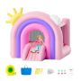 Inflatable children's trampoline with slide, 110x91x91 inches