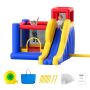 Inflatable jumping castle with slide and blower, 134x102x91 inches, for children 3-8 years old.