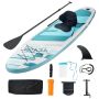 Inflatable paddle board 10' x 33" x 6", with kayak seat and accessories