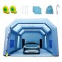 Inflatable car paint booth, 10x6x4 m, filter system, 2 blowers