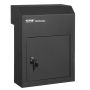 Key box with door lock, 30.5x15.2x40.6 cm, black