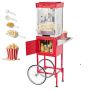 Commercial Popcorn Maker, 800W, Red, 48 Cups, Stainless Steel