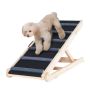 Foldable wooden dog and cat ramp, adjustable 35-65 cm, 105 cm long