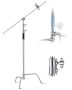 C-type stainless steel photography light stand, adjustable 148-330 cm
