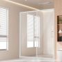 Semi-frameless sliding shower door, 58x178 cm, tempered glass, chrome fittings