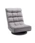 Swivel floor gaming chair, 360° with lumbar support, gray