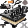 Heat press 12x15 inch, 6 in 1, black, 1000 W, sublimation clamp