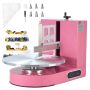 Cake Decorating Machine with Adjustable Scraper, Pink, 4-16 Inch