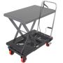 Hydraulic Scissor Lift Table Cart, 500 lbs, 28.5 inches, Black
