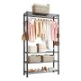 Clothes rack, 4 adjustable tiers, carbon steel, 227 kg load capacity