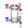 2-branch stainless steel PEX manifold for hydronic underfloor heating, 1/2 inch
