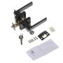 Entrance door lever, black, square, universal rotation