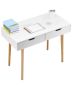 Children's small desk, wooden, white