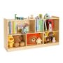 Montessori children's bookshelf, 114 cm, brown, 5-piece display case