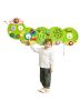 Cat montessori sensory activity wall with movement board, 12 activities, for children 3-12 years