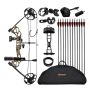 Compound Bow Set for Beginners, Adjustable 19-30 inches, 19-70 lbs, Right-handed