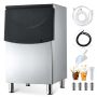 Commercial stainless steel ice storage bin, 113 kg
