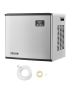 Commercial stainless steel ice maker, 249.5 kg/day, with self-cleaning function